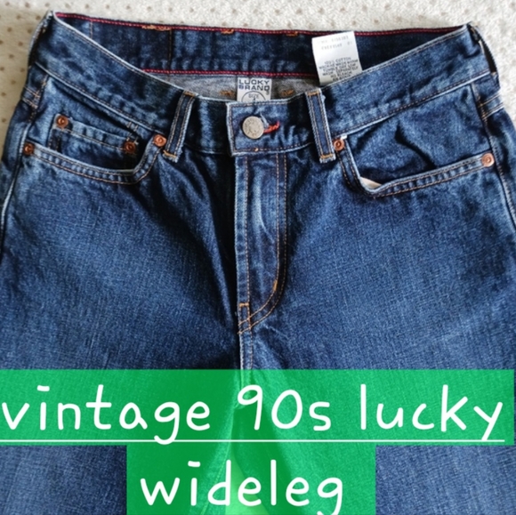 Lucky Brand Denim - Vintage 90's Lucky Brand wideleg Jeans Size 4 dark wash